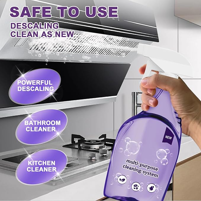 All-In-One Multi Purpose Cleaning System for Ovens, All-Purpose Cleaning Spray with 18 Pcs Cleaning Tablets, Multi-Surface Cleaner for Home Instant Stain Removal