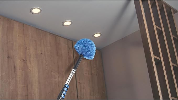 Vaughan 5 Piece Home Cleaning Kit with 24 Foot Telescoping Extension Pole, Window Squeegee and Washer, High Ceiling Fan Duster, Cobweb Duster 050231ECE