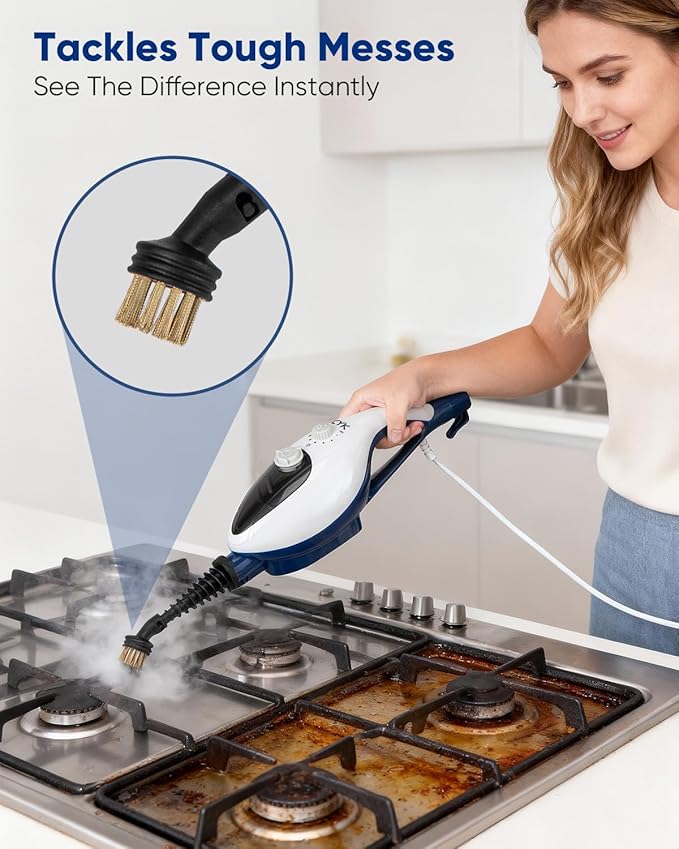 CYK Steam Mops for Floor Cleaning, 12 in 1 Handheld Steam Cleaner for Home, Floor Steamer for Hardwood Floors and Tile