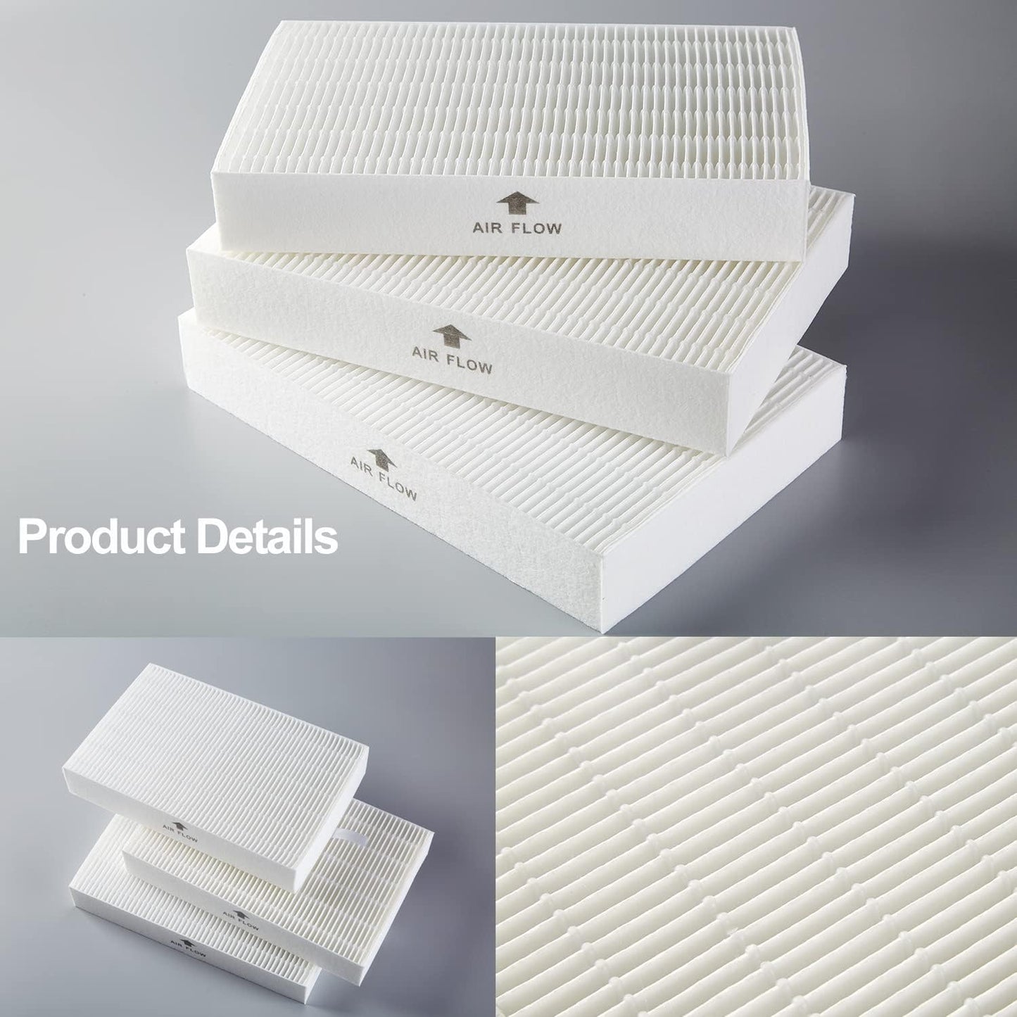 Smilyan 6 Pack Hpa300 HEPA Replacement Filter R for Honeywell HPA300 HPA200 HPA100 HPA090 Series Air Purifier, Compared to HRF-R3 HRF-R2 HRF-R1