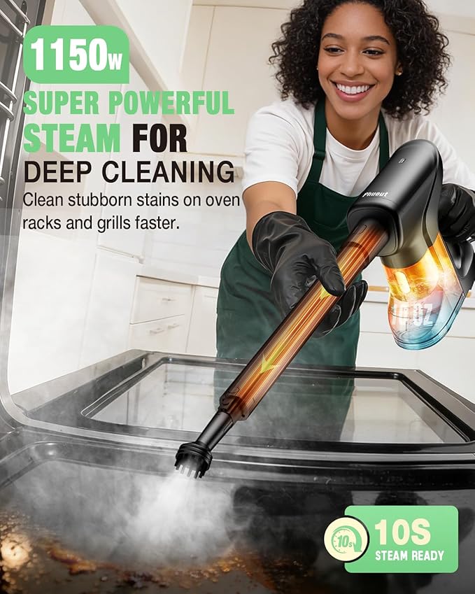 Heavy Duty Steam Mop for Floor Cleaning, 14-in-1 Lightweight and Detachable Handheld Steam Cleaner with Multi-Purpose&Powerful, No-Chemical Floor Steamer for Home|Hardwood|Tile|Walls|Grout|BBQ|Windows