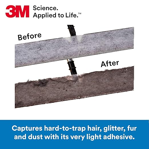 3M Easy Trap Sweep and Dust Sheets, 1 Roll of 60 5" x 6" Sheets, Disposable Easy Sweep Floor Duster, Picks Up 8x More Dirt, Dust, Sand, Hair, Works on Dry or Wet Surfaces, Hardwood Floors, 59032W