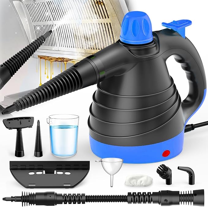 Deep Clean Steam Cleaner, Fast Heating Efficient Cleaning Multi-Purpose Handheld Steamer for Cleaning, Pressurized Multi-Surface Steam Cleaner for Home, Car, Upholstery, Floor, Grout, Couch and Grease