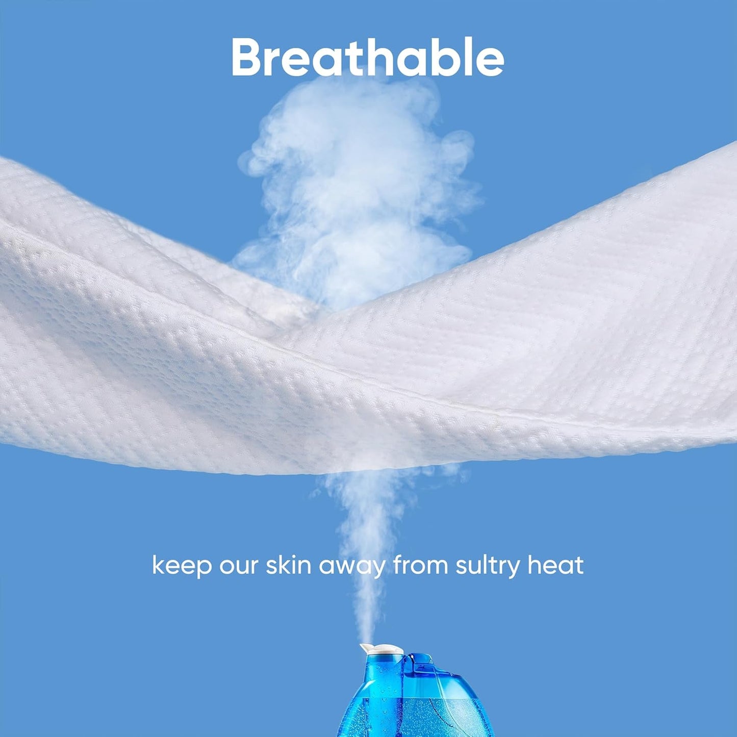 Cooling Waterproof Mattress Protector Queen Size, Mattress Cover 3D Air Fabric Mattress Pad Cover Smooth Soft Breathable Noiseless, 8''-21'' Deep Pocket