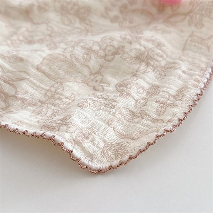 BuLuTu 100% Cotton Muslin Kitchen Towels with Cute Animals Pattern Soft and Super Absorbent Dish Towels Cleaning Rags, 4 Pack 100% Cotton Super Absorbent Multi-Purpose Cleaning Clothes Oil Washable
