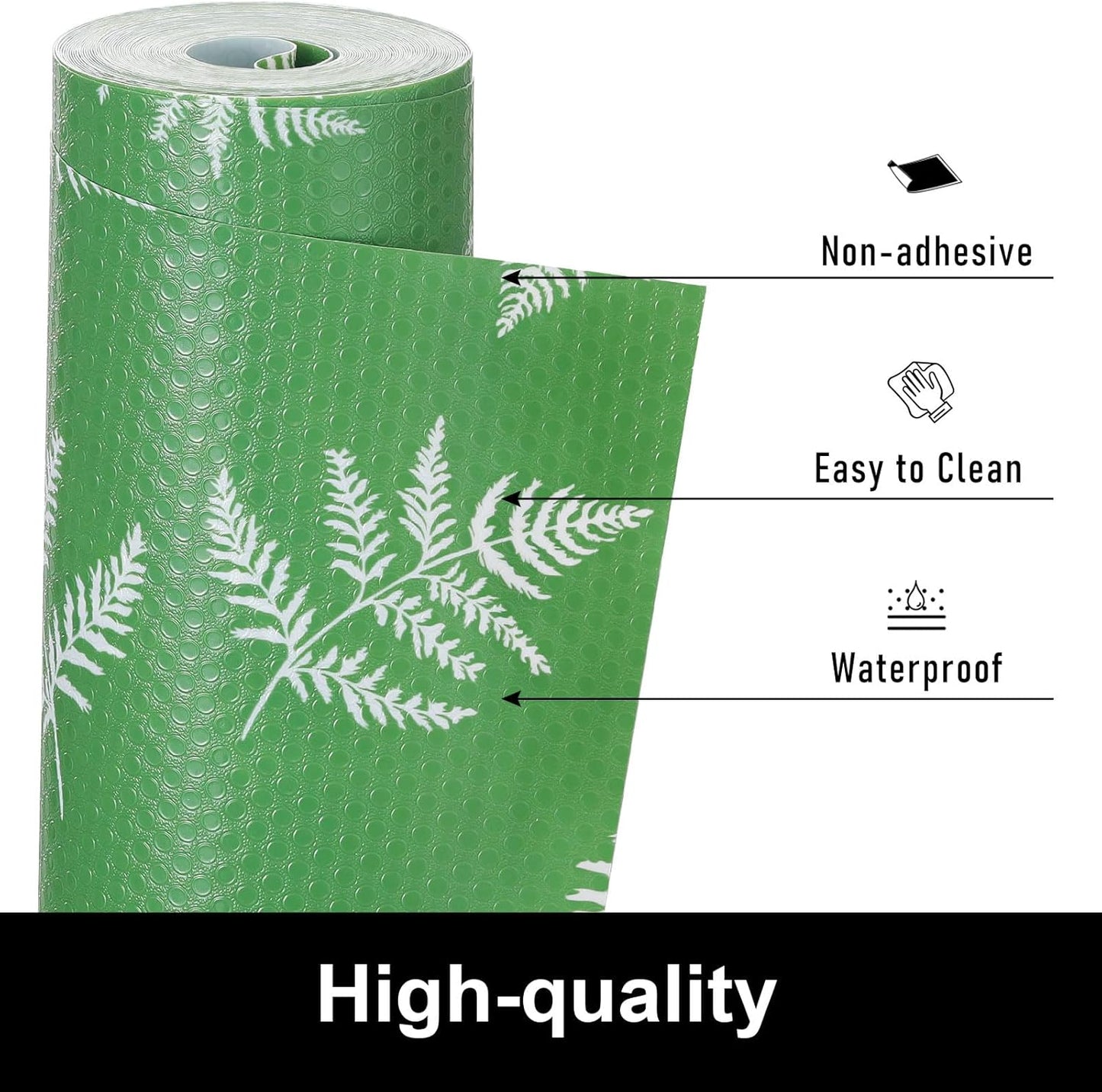 Cooyes Shelf Liners for Kitchen Cabinets, Waterproof and Oil-Proof Kitchen Cupboard Liner, Refrigerator Liners and Plastic Drawer Mats EVA Non Adhesive Shelves