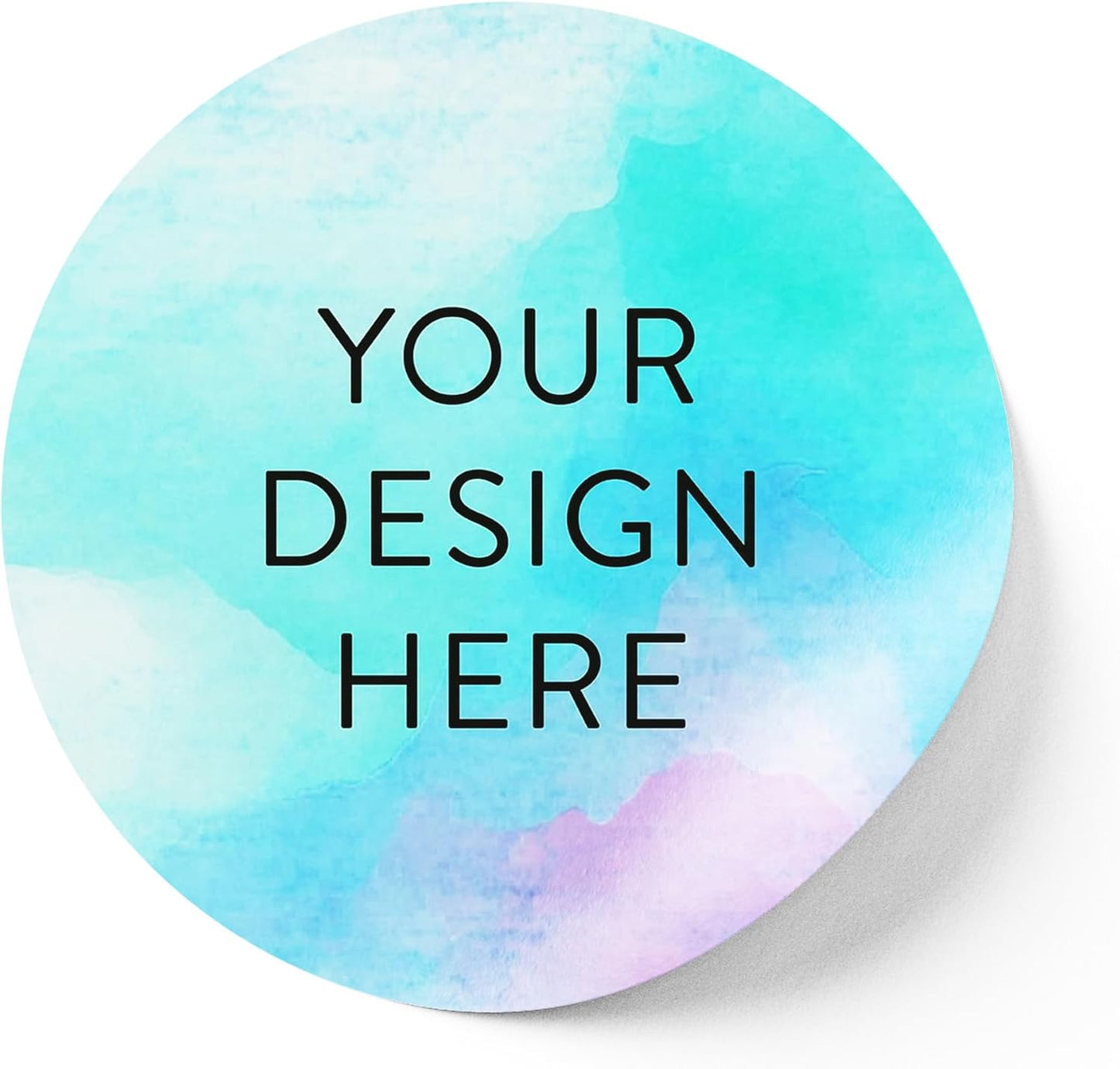 100 Custom Vinyl Stickers - Upload Your own Image, Text, Design, Logo - Personalized Logo Labels for Handmade, Packaging, Bottle, Jars, Candle, Brand Stickers (Sky Blue, 3x3)