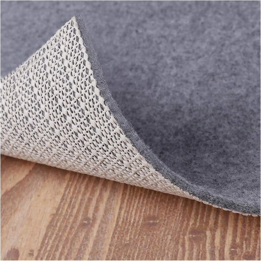Non Slip Rug Pad Grippers - Round 4x4, 1/8" Thick, (Felt + Rubber) Double Layers Area Carpet Mat Tap, Provides Protection and Cushioning for Hardwood or Tile Floors