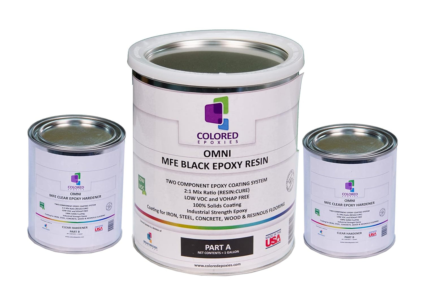 Colored Epoxies Black Epoxy Resin for Bar Tops, Table Tops, Wood, Concrete, Epoxy Art & Crafts 1.5 Gallon