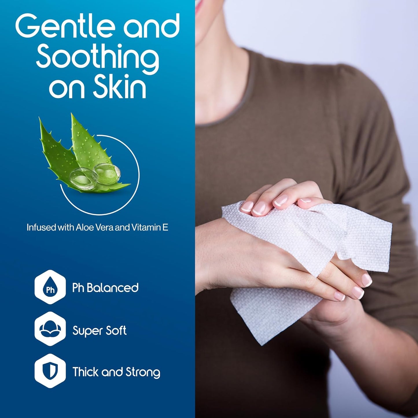 Inspire Adult Wet Wipes, Wash Cloths | Adult Wipes for Incontinence & Cleansing for Elderly, 8"x12" (200 count)
