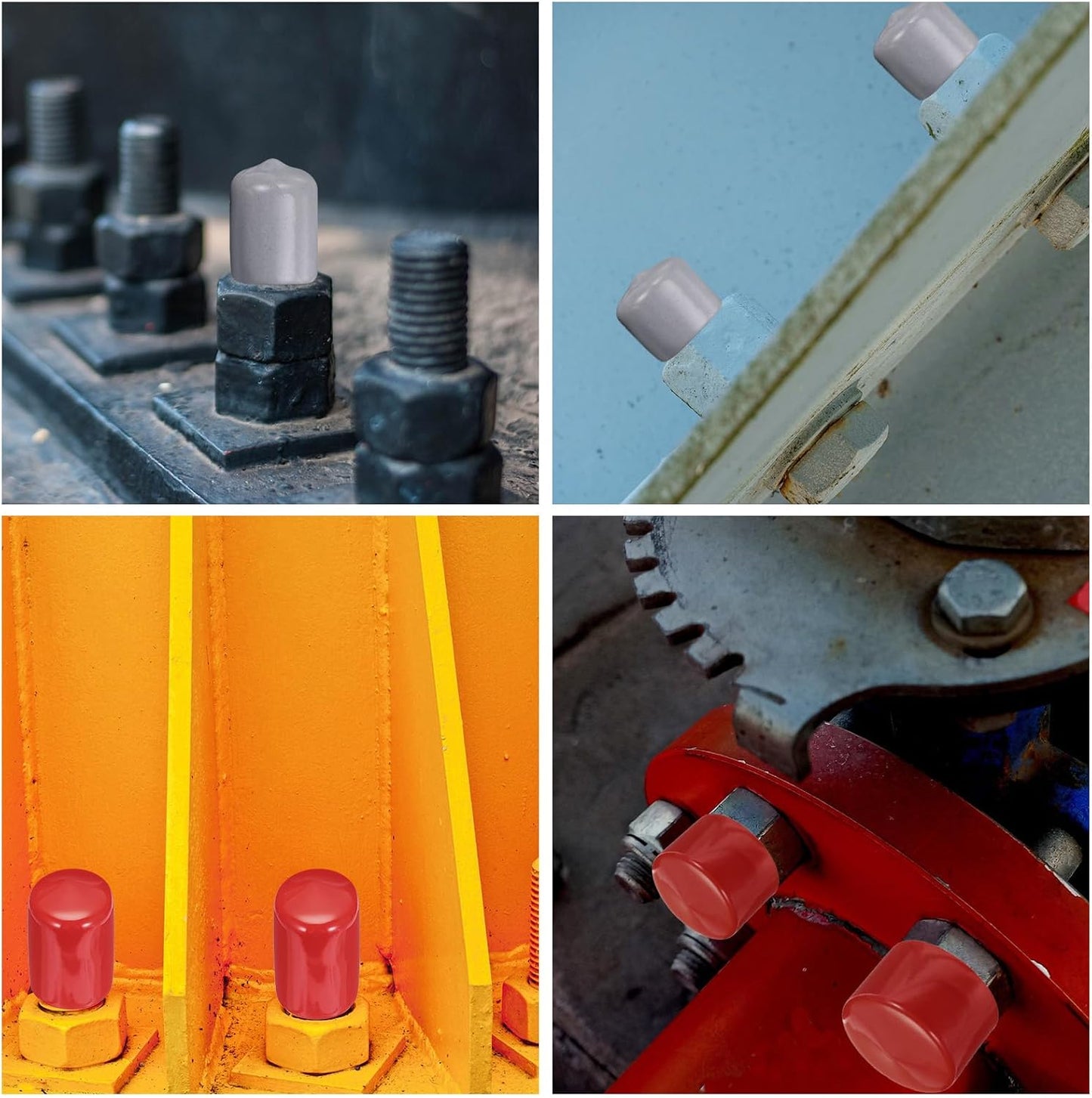 uxcell 20pcs Rubber End Caps 12.5mm(1/2") ID Vinyl PVC Round Tube Bolt Cap Cover Screw Thread Protectors Light Brown