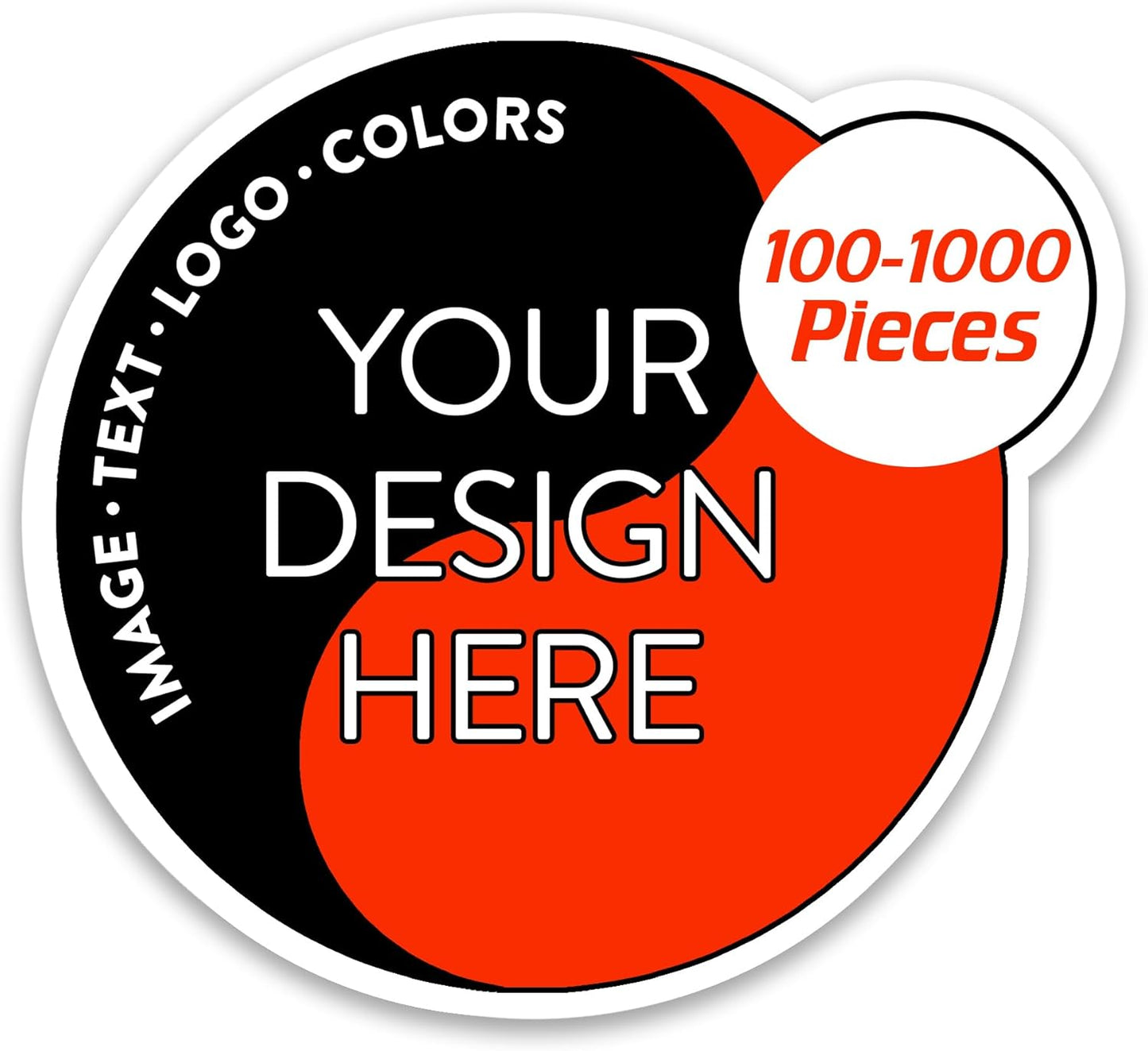 5-1000 Custom Vinyl Stickers - Upload Your own Image, Text, Design, Logo - Personalized Logo Labels for Handmade, Packaging, Bottle, Jars, Candle, Brand Stickers (Black, 3x3)