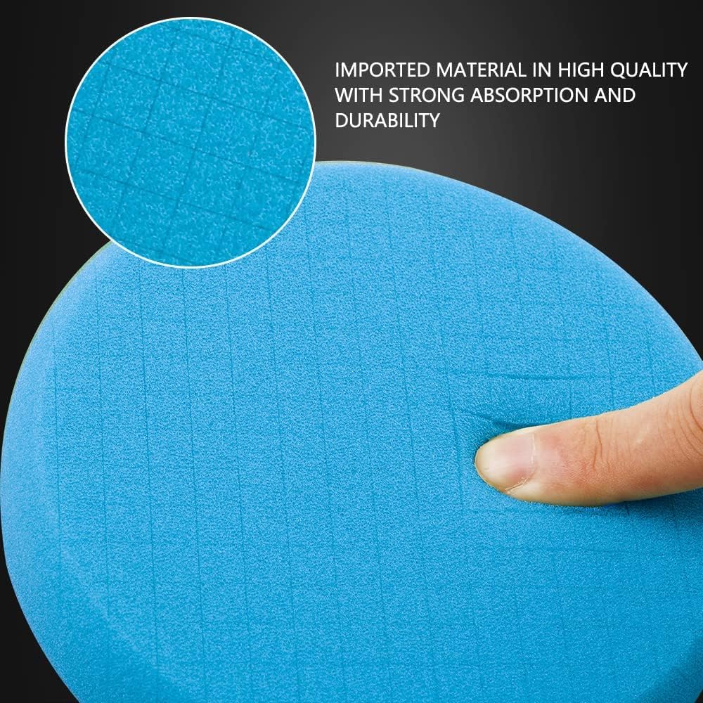 Green Heavy Cut Pad, Buffing Polishing Pads, SPTA 1Pc 3.5 Inch Face for 3 Inch 80mm Backing Plate Compound Buffing Sponge Pads for Car Buffer Polisher Compounding, Polishing and Waxing -FPTSS3G