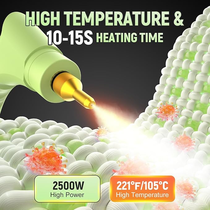 10-in-1 Steam Cleaner for Home, High Temperature & High Pressure, Steamer for Cleaning with 10s Fast Heating, Handheld Steam Cleaner with 37.19OZ Large Tank for Floor, Home, Furniture, Carpet and Car