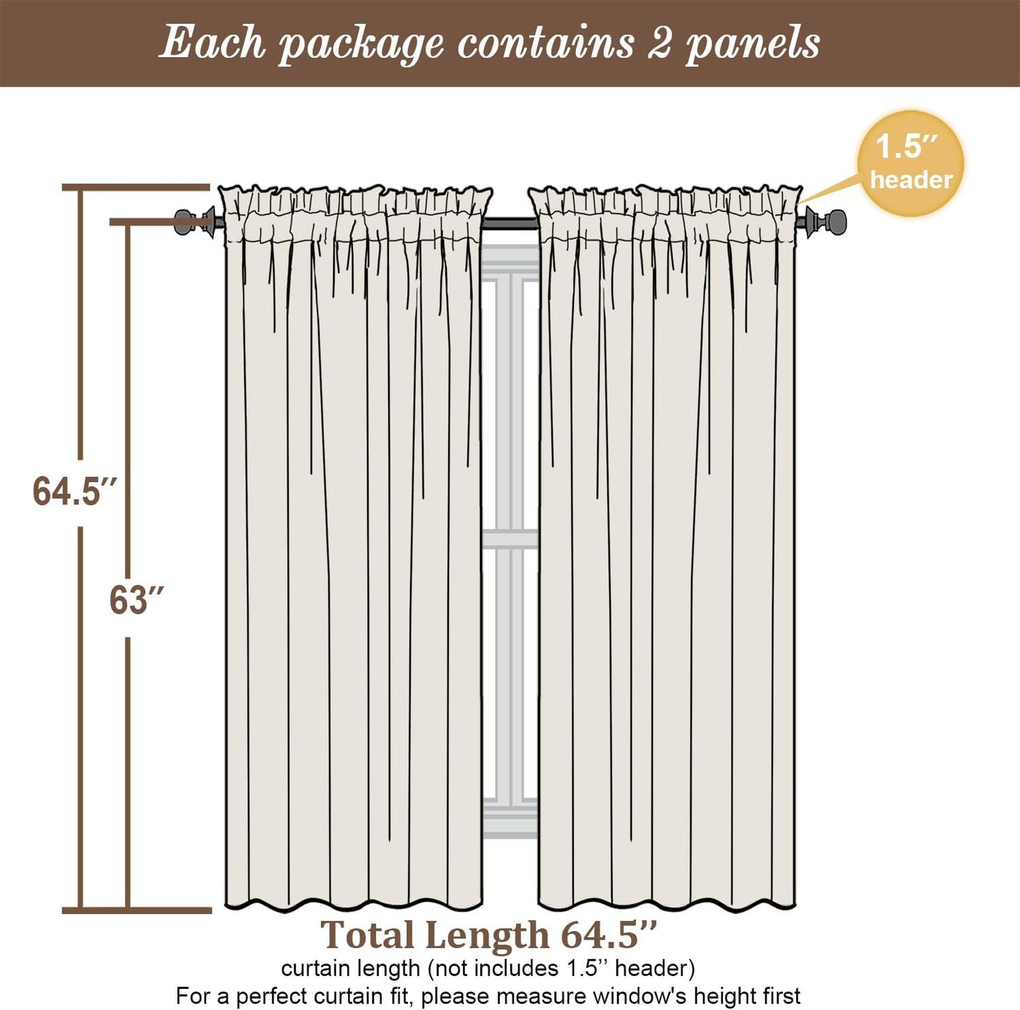 Chyhomenyc Burgundy Sheer Curtains 63 Inches Long 2 Panels Set, Light Filtering Voile Window Drapes for Bedroom Living Room, 42Wx63L Inch, Burgundy, 2PCS