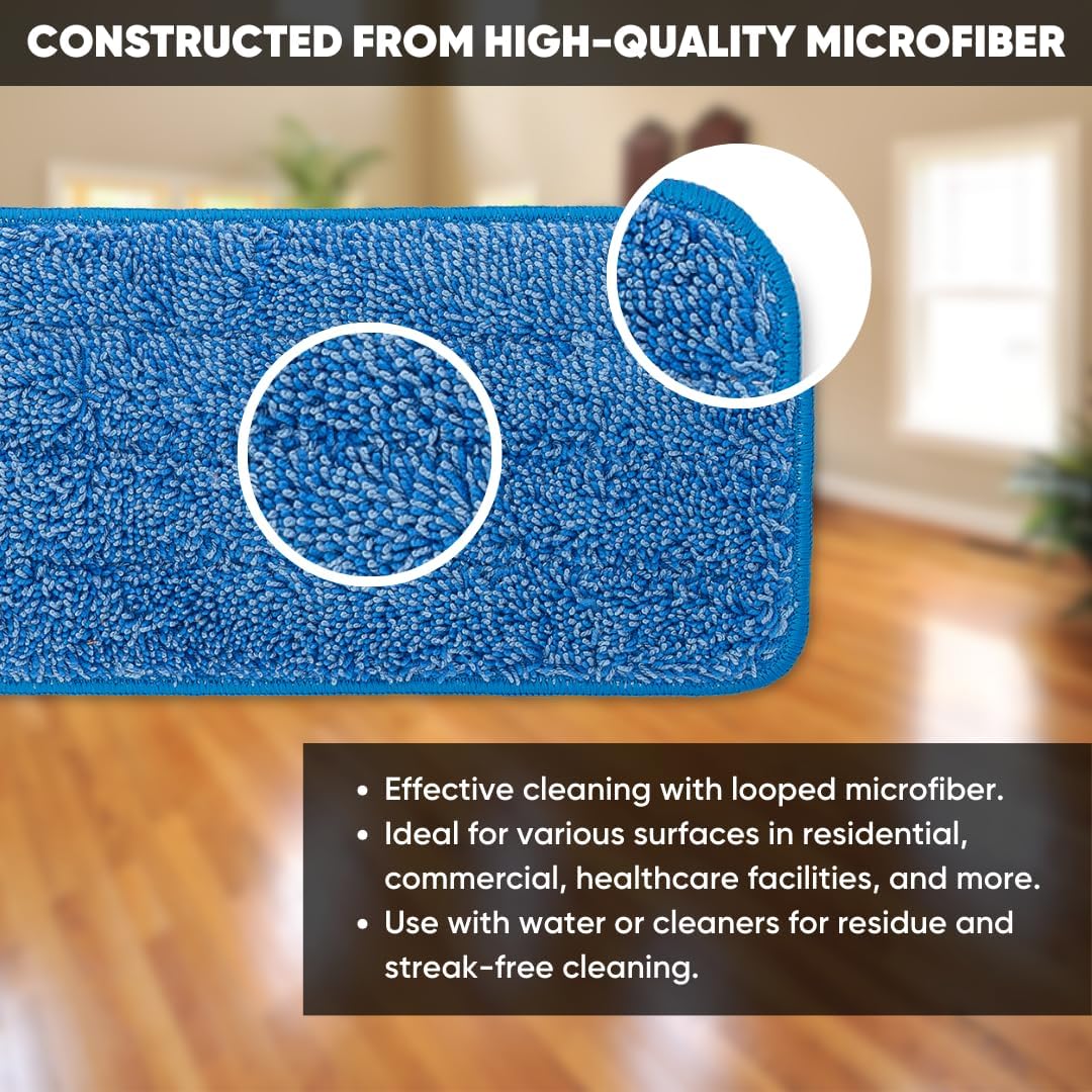 36" Microfiber Wet Mop Pad (3) - Microfiber Wholesale