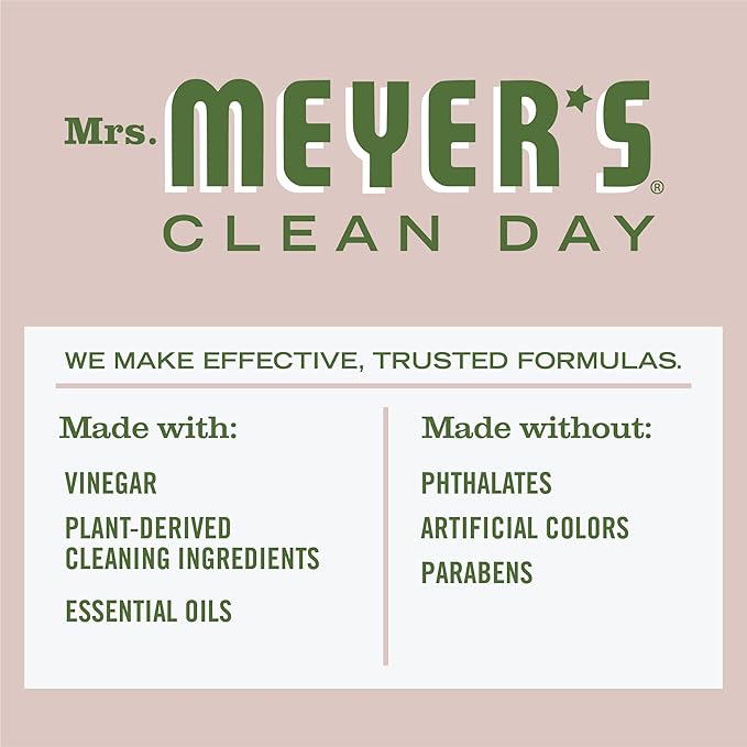 MRS. MEYER'S CLEAN DAY Vinegar Gel Cleaning Spray, Bathroom Use, No-Rinse Formula, Apple Blossom, 16 Fl Oz, (Pack of 2)
