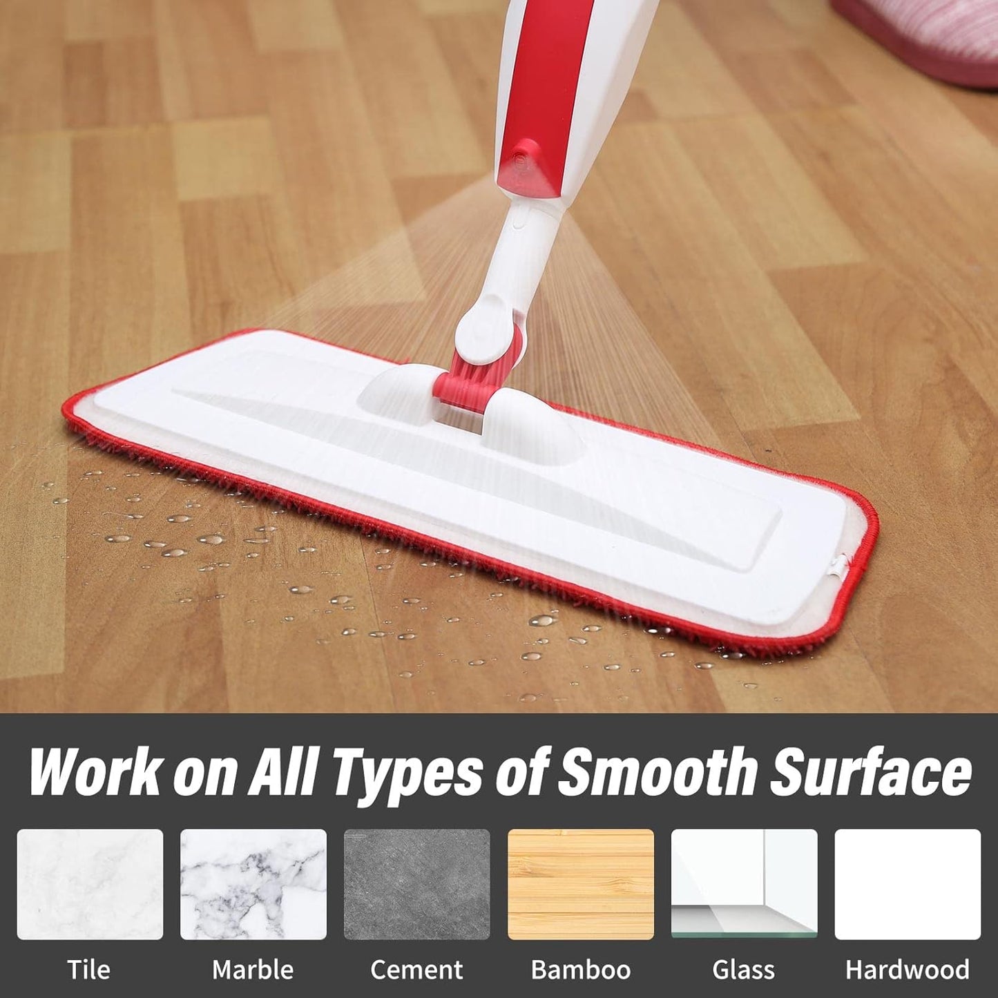 16.5 inch Mop Pads Refills, 3 Pack Microfiber Reusable Replacement Mop Pads Flat Replacements Heads for Wet Or Dry Floor Cleaning and Scrubbing, Grey Tassel Cloth