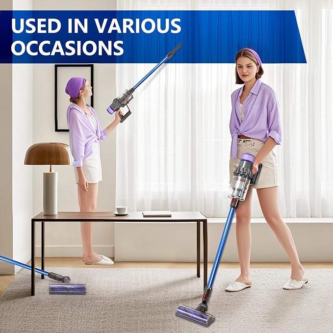 Quick Release Replacement Wand Compatible with Dyson V9, Digital Slim,V12 Detect Slim+,V12 Detect Slim Absolute Vacuum Cleaner, Vacuum Attachment Extension Parts for Home Cleaning 29inch (Blue)