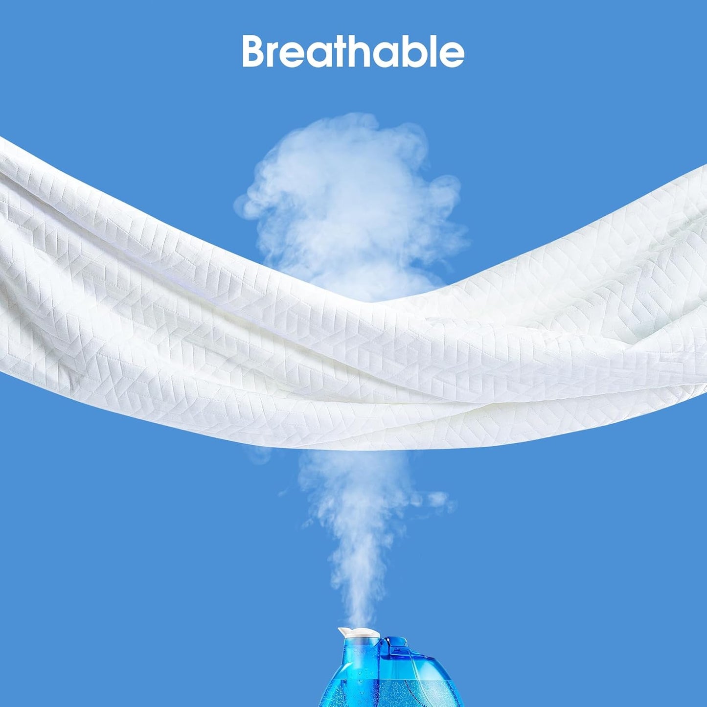 Hanherry 100% Waterproof Mattress Protector Queen Size, Mattress Cover 3D Air Fabric Cooling Mattress Pad Cover Smooth Soft Breathable Noiseless, 8''-21'' Deep Pocket