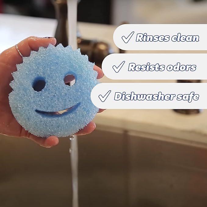 Scrub Daddy Color Sponges - Scratch-Free Multipurpose Dish Sponge Color Variety Pack - BPA Free & Made with Polymer Foam - Stain & Odor Resistant Kitchen Sponge (3 Count)