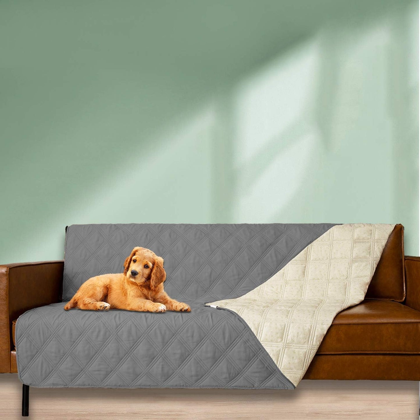 Ameritex Waterproof Dog Bed Cover Pet Blanket with Anti-Slip Back for Furniture Bed Couch Sofa (40x50 Inch (Pack of 1), Darkgrey)