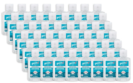 Germ-X Original Hand Sanitizer, Non-Drying Moisturizing Gel with Vitamin E, Instant and No Rinse Formula, Bulk Mini Travel Size for On-The-Go, 2 Fl Oz (Pack of 48)