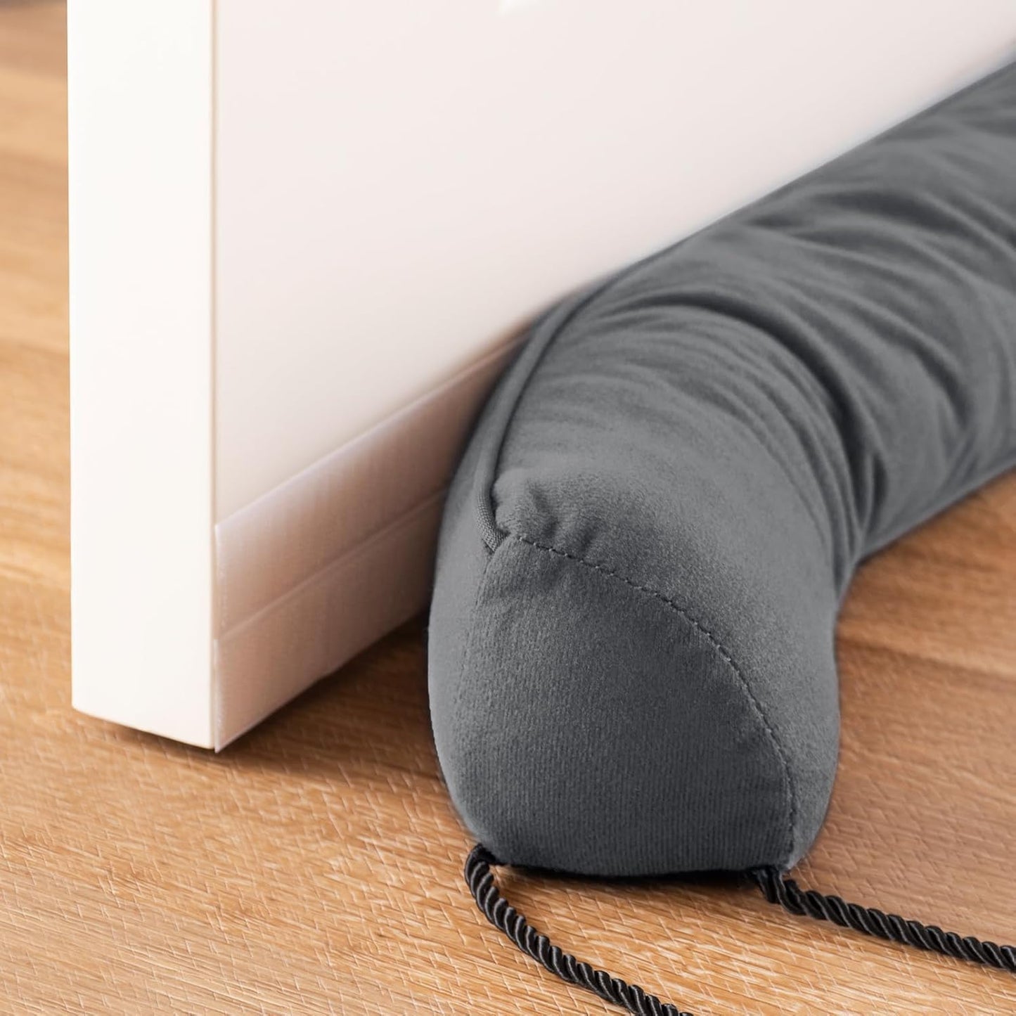 Sunolga 48" Door Draft Stopper Blocks Hot and Cold Air with Removable Washable Cover for Gaps Up to 3", All-Season Seal Strip for Noise, Wind, Door Sweep for Bottom of Door, Home Essentials, Gray