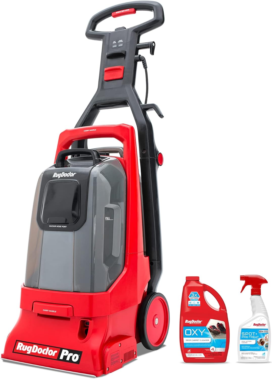 Rug Doctor Pro Deep Commercial Carpet Cleaning Machine, Oxy Bundle, Includes 48 oz. Oxy Cleaning Solution and 22 oz. Professional Oxy Spot & Pre-Treat Cleaner