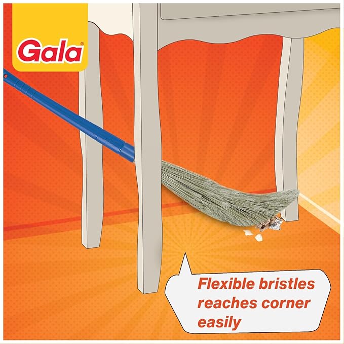Gala No Dust Floor Broom (Freedom from New Broom Dust- Busan), 2 Count