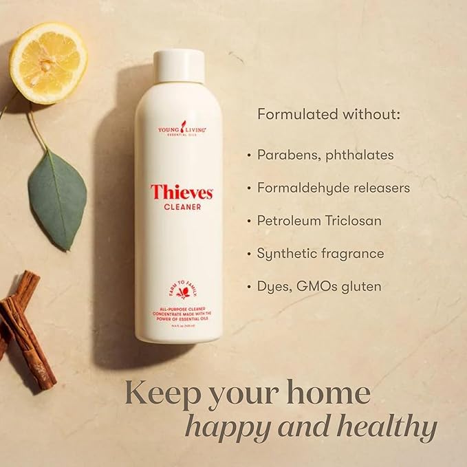 Young Living Thieves Household Cleaner Ultra Concentrated 14.4 fl oz – All Purpose Cleaner for Kitchen, Bathroom & Surfaces – Multipurpose Essential Oil Cleaner – 3 Pack