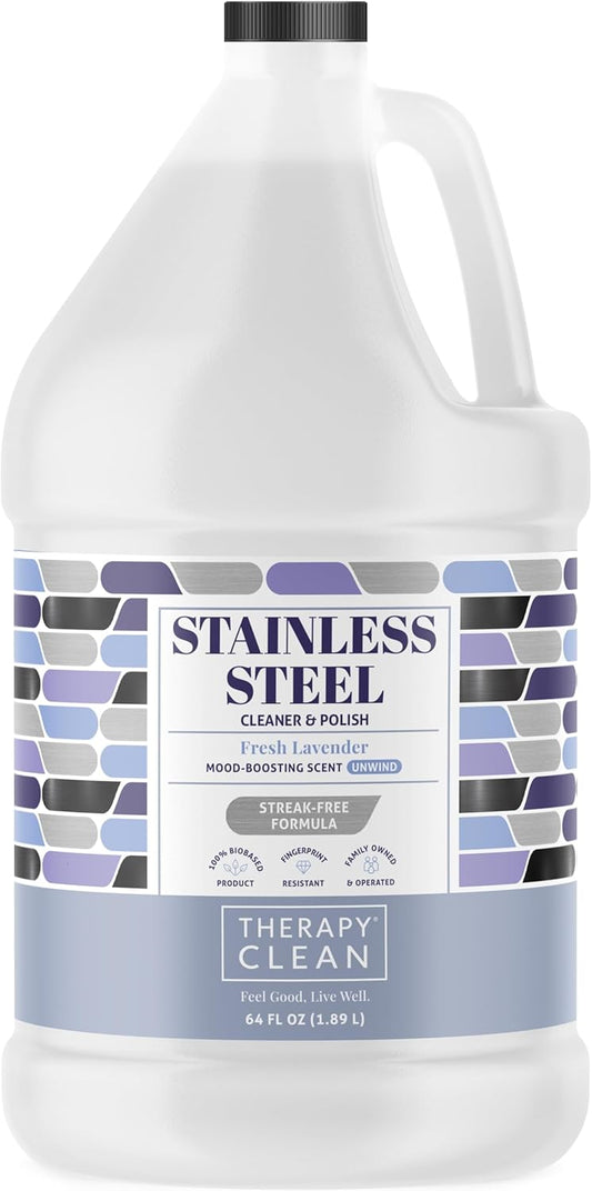 Therapy Stainless Steel Cleaner Bulk Refill - 64 oz. - Streak-Free, Removes Fingerprints and Water Marks from Appliances and Grills