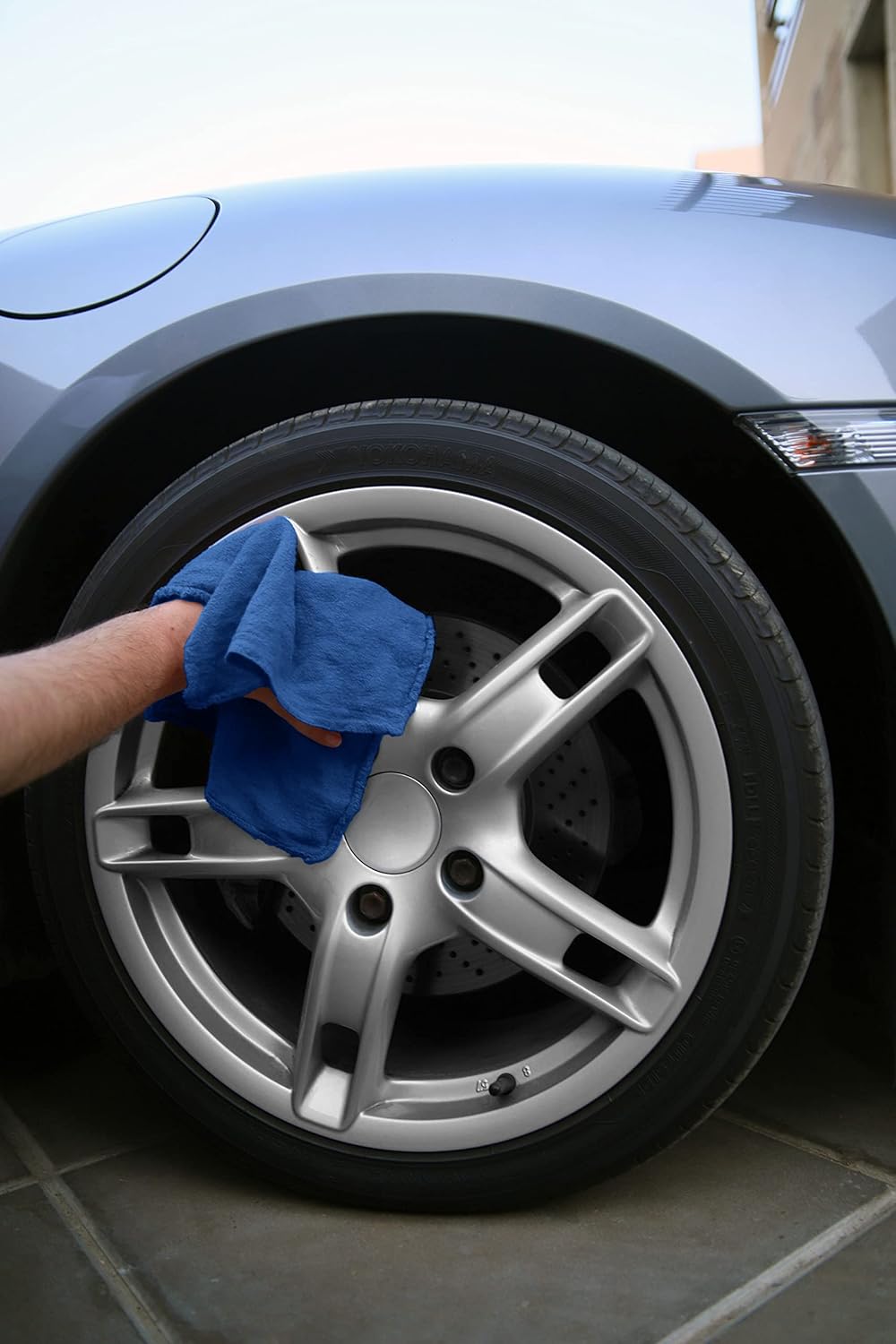 Avalon Towels Cotton Shop Rags – (Pack of 150) Size 12x14 Inches Cleaning Rags – Absorbent Shop Towels and Multipurpose Cleaning Towels for Automobiles, Industries, Garage and Homes (Blue)