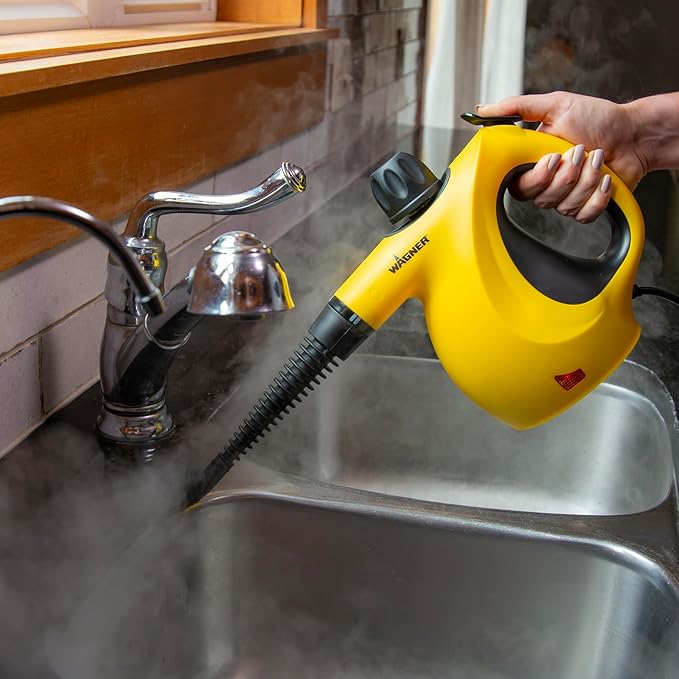 Wagner 2460111 505e Handheld Steam Cleaner, Multi-purpose Steamer, 11 Attachments, Chemical-Free Cleaning, Pet and Kid Safe