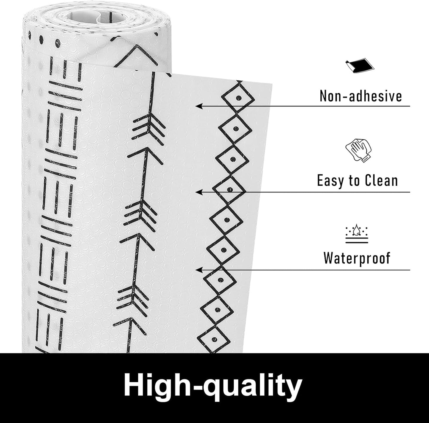 Cooyes Drawer Liner Shelf Liners for Kitchen Cabinets Refrigerator Liners Waterproof & Oil-Proof Kitchen Cupboard Liner Drawer Mats EVA Material Non Adhesive Fridge Liner for Shelves
