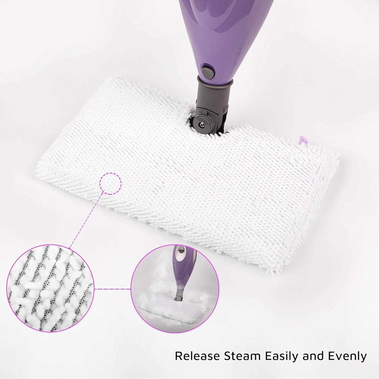 Flammi Steam Pocket Mop Replacement Pads for Shark S3500 Series S3501 S3601 S3550 S3901 SE450 S3801CO S3601D S2901 S2902 Steam Pocket Mop, 4 Pack