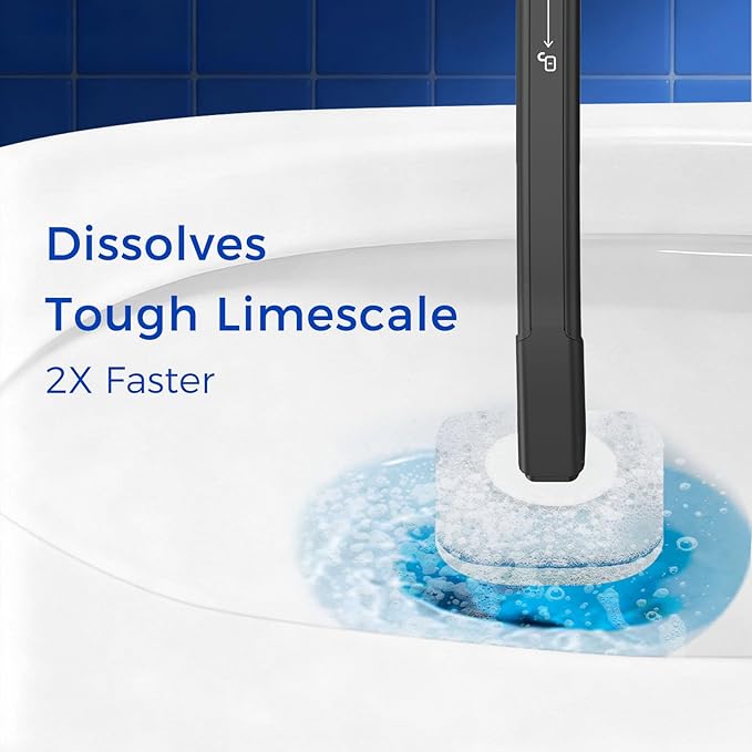 Disposable Toilet Brush, 14 Refills Toilet Bowl Cleaner Wand, Toilet Cleaner Brush Toilet Cleaning System Toilet Brush and Holder Set for Bathroom Cleaning (Black)