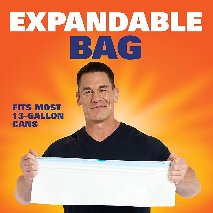 Hefty Ultra Strong Tall Kitchen Trash Bags, Lavender & Sweet Vanilla Scent, 13 Gallon, 80 Count