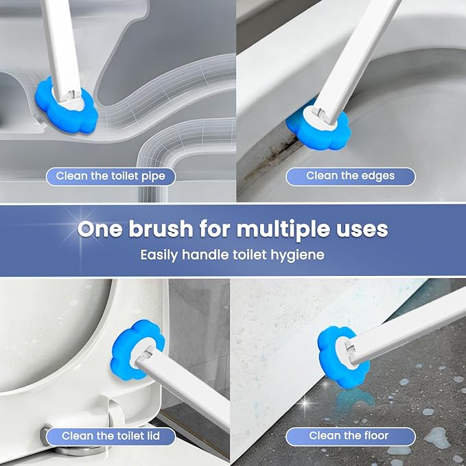 2026 Disposable Toilet Brush Cleaning System with Aromatherapy Refills (Ocean, Lemon, Lavender) – Includes Cleaning Stick, Storage Box, and Scented Refill Tabs
