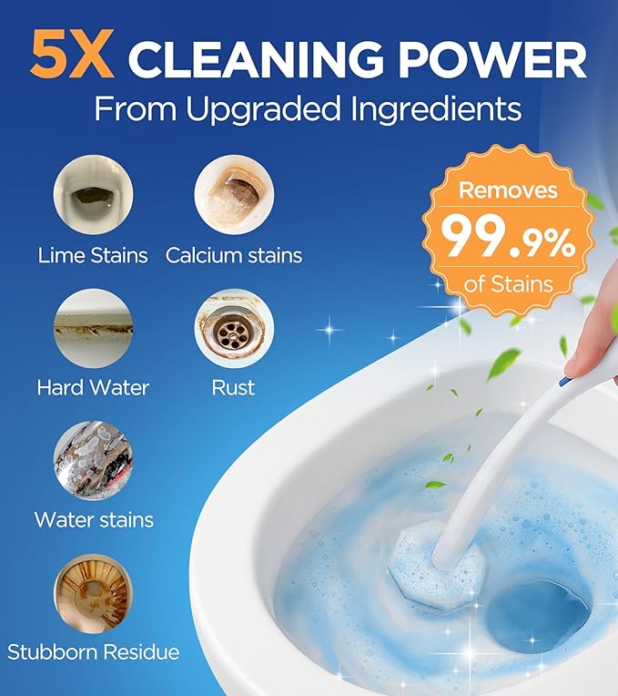36 Count Toilet Wand Refills For Clorox Toilet Wand, 5X Cleaning Power Toilets Bowl Cleaners With Exclusive Formula, High-Density Disposable Toilets Brush Scrubber - No Falling Apart, Fresh Fragrance