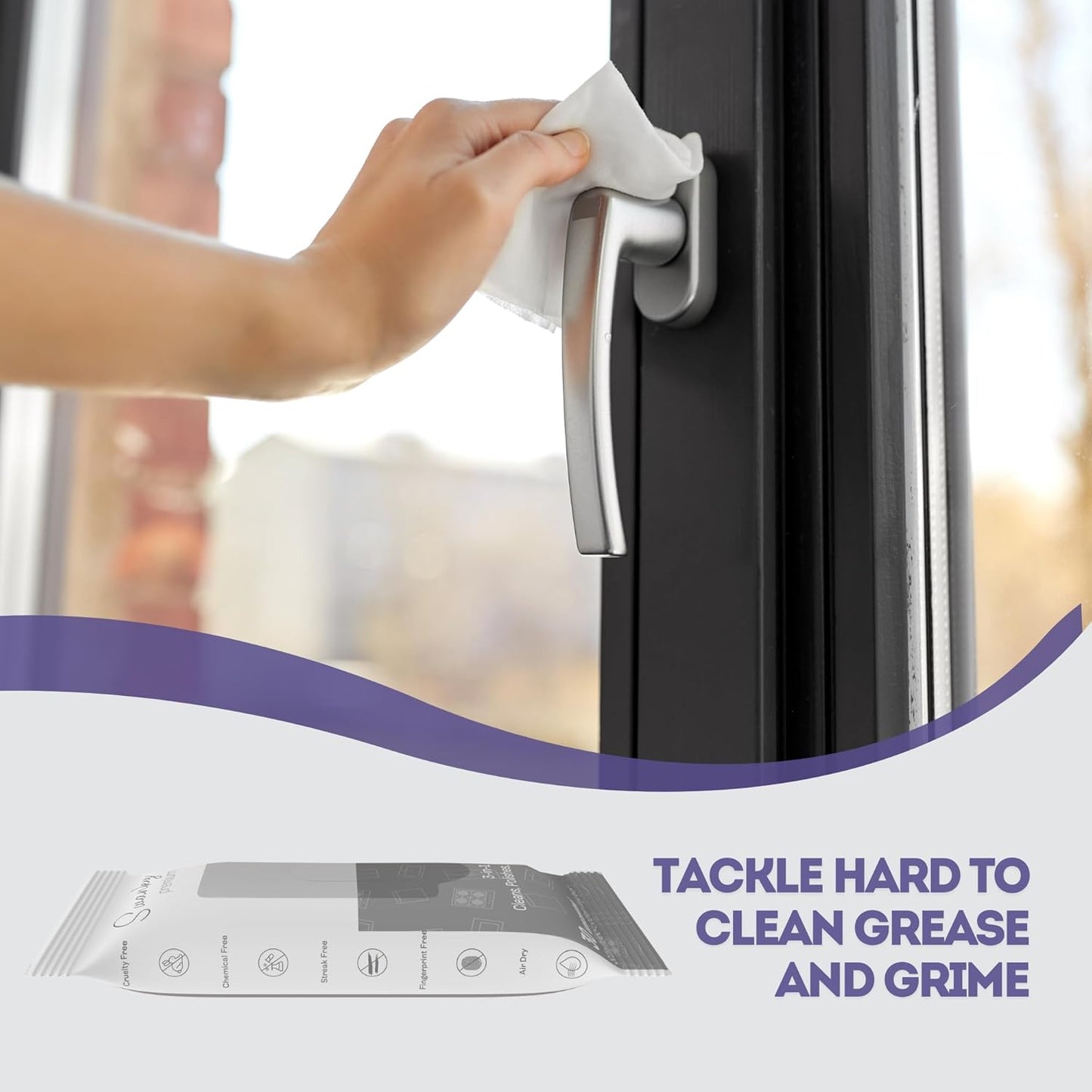 Swanky Stainless Steel Cleaner Wipes - Grime & Grease Remover Kitchen Cleaning Supplies - Clean & Shine, For Stove Top, Refrigerator, Sink, Oven, & Household Appliances - Soft Wipes, 300 Count