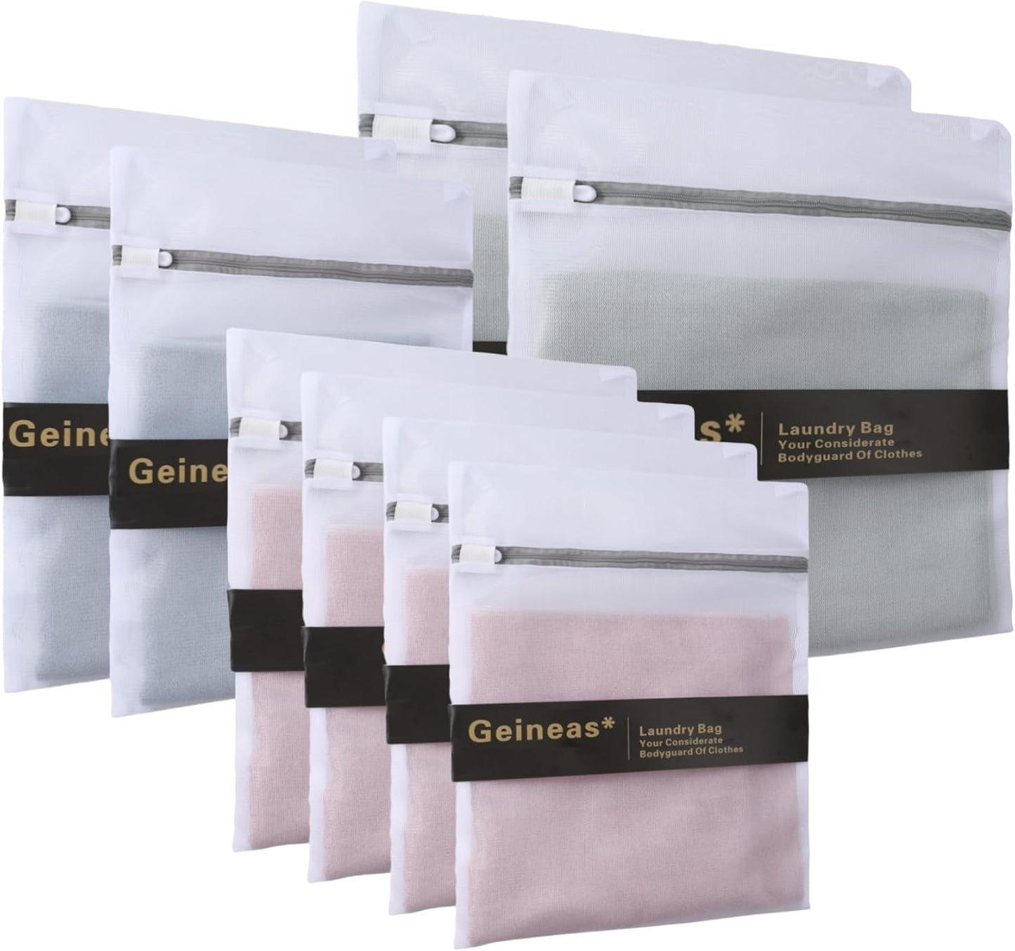 8 Pcs Lingerie Bags for Washing Delicates(2XXL 2XL 4L) Mesh Laundry Bags for Washing Machine Protector Net Wash Bag for Socks Underwear Baby Clothes Laundry Garment Bag Mesh Washable