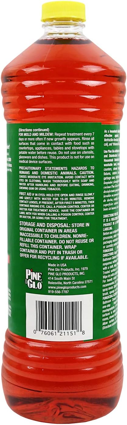 Pine Glo Antibacterial and Disinfectant Cleaner, Hospital Grade and EPA Registered. Pine Scent 40 Fl oz Bottle