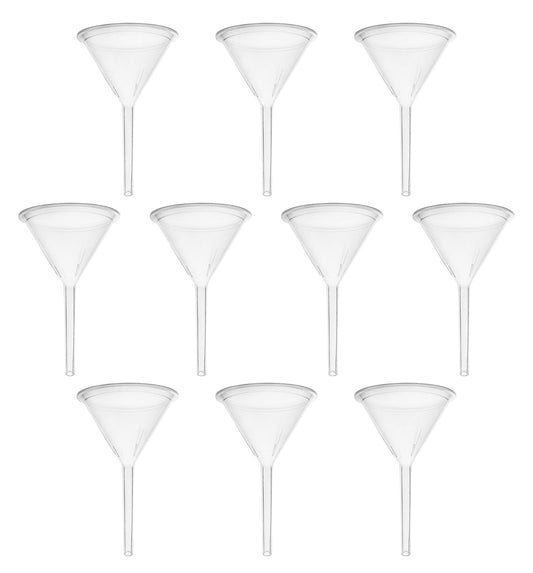 EISCO 10PK Filter Funnels, 2.6" - Polyethylene Plastic - Resistant to Acids & Alkalis - Great for Laboratory, Classroom or Home Use