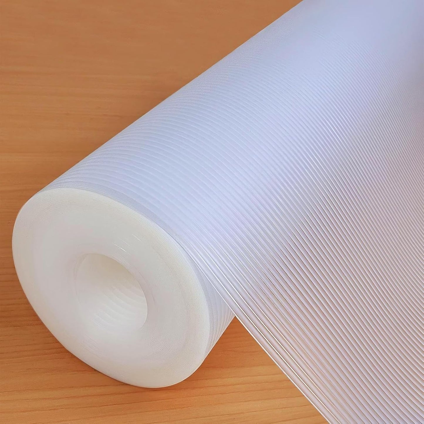 Shelf Liners 12 in x 20 ft EVA Drawer Mats, Non-Adhesive Cupboard Protector, Kitchen Cabinet Lining Fridge Liner (Clear Stripe, 30.5x610cm)