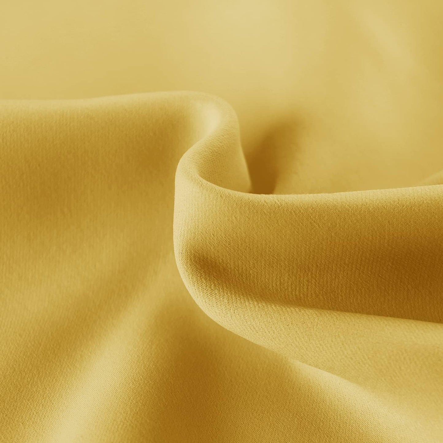DWCN French Door Curtains – Rod Pocket Thermal Blackout Curtain for Window/Patio Doors/Doorways/Classroom/Kitchen for Privacy, 23W by 72L Inches, 1 Panel with Tieback, Yellow