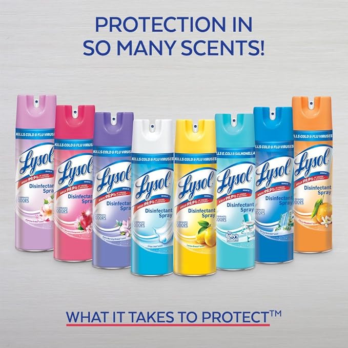 Lysol Surface Disinfectant Liquid 12.5 oz. Can Spring Waterfall Scent 12 Ct RAC02845