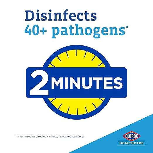 Clorox Healthcare VersaSure Cleaner Disinfectant Wipes, 6.75" x 8", 85 Count Canister (Package May Vary)