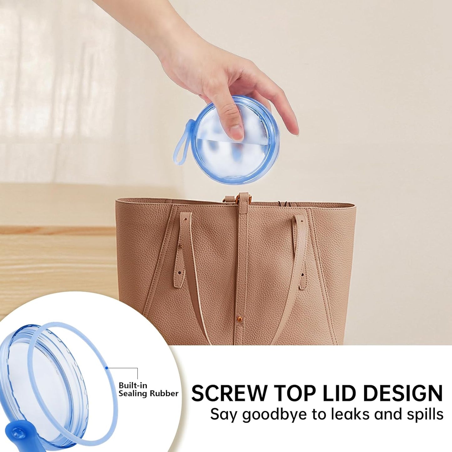 No Leak Partial Denture Case Retainer Bath Box Cup, Denture Soaking Cup False Teeth Holder Box Case with Strainer Basket and Brush - Transparent Blue