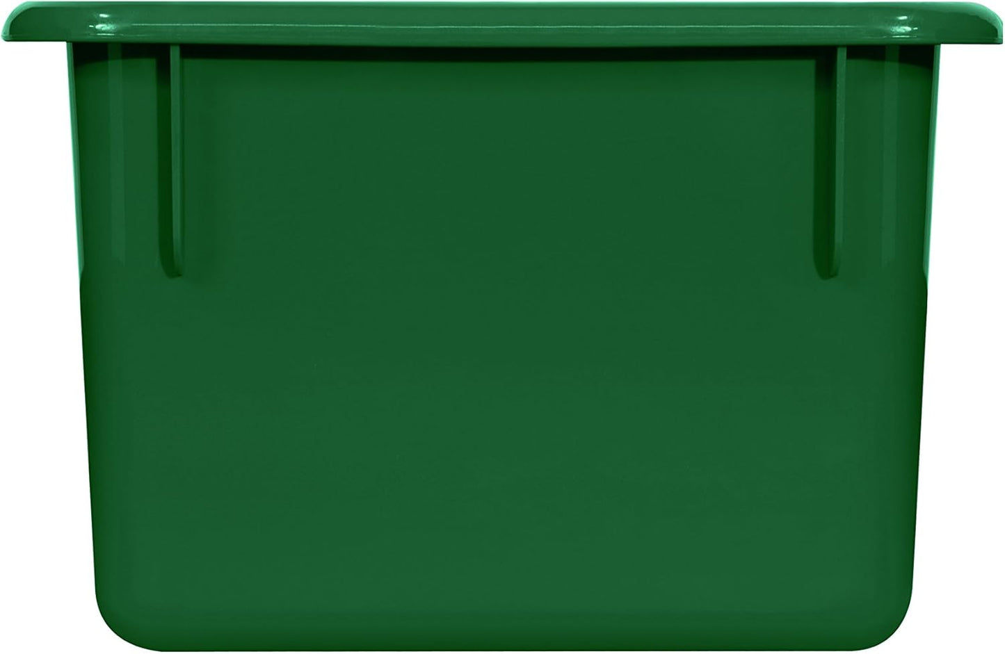 Wood Designs Cubby Storage Bin, Heavy Duty Plastic Containers for Kids Green Cubby Tray Set of 12